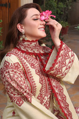 Asim Jofa - Winter 3PC Dhanak Embroidered Suit - kp3383
