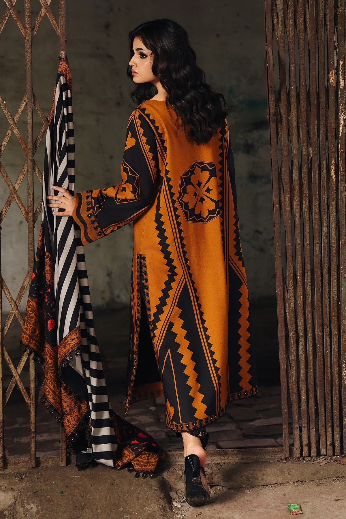 Charizma - Winter 3PC Karandi Digital Print Dress - KP33421