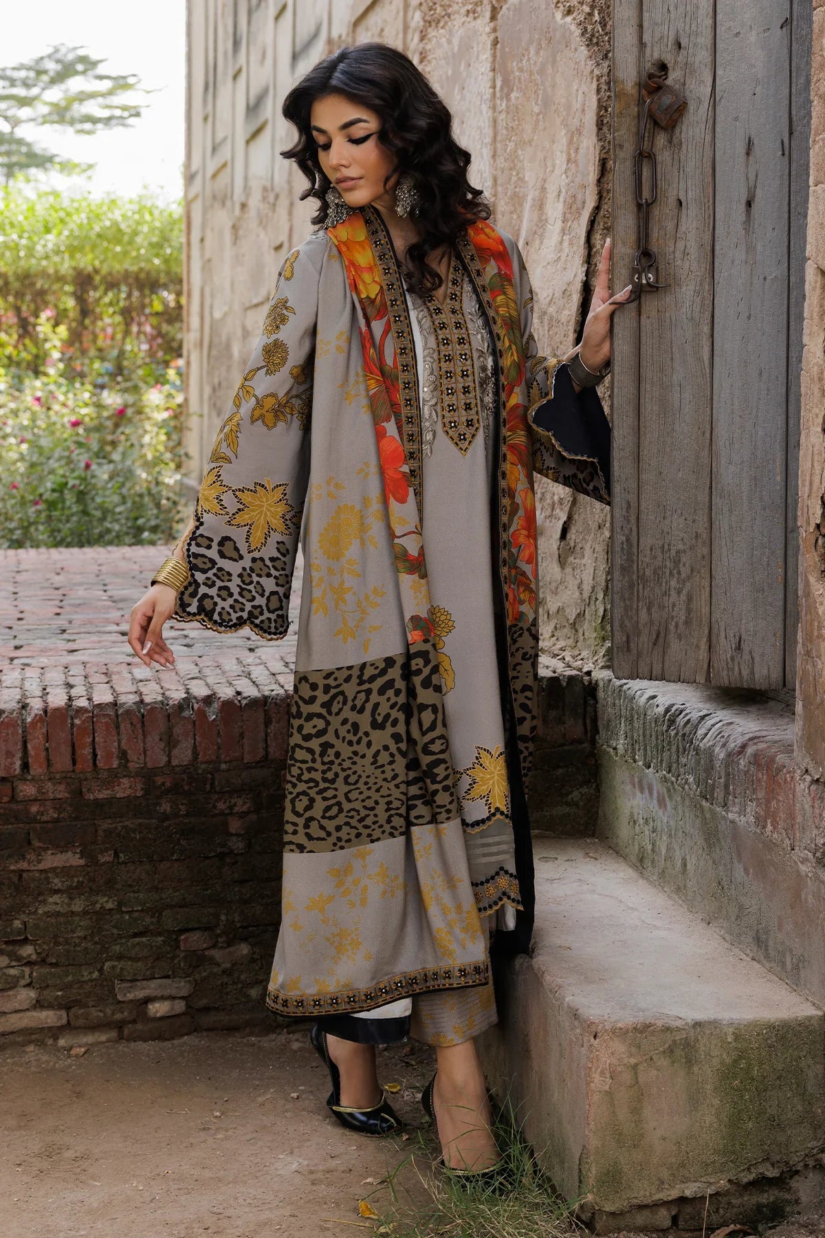 Charizma - Winter 3PC Karandi Digital Print Dress - KP33420