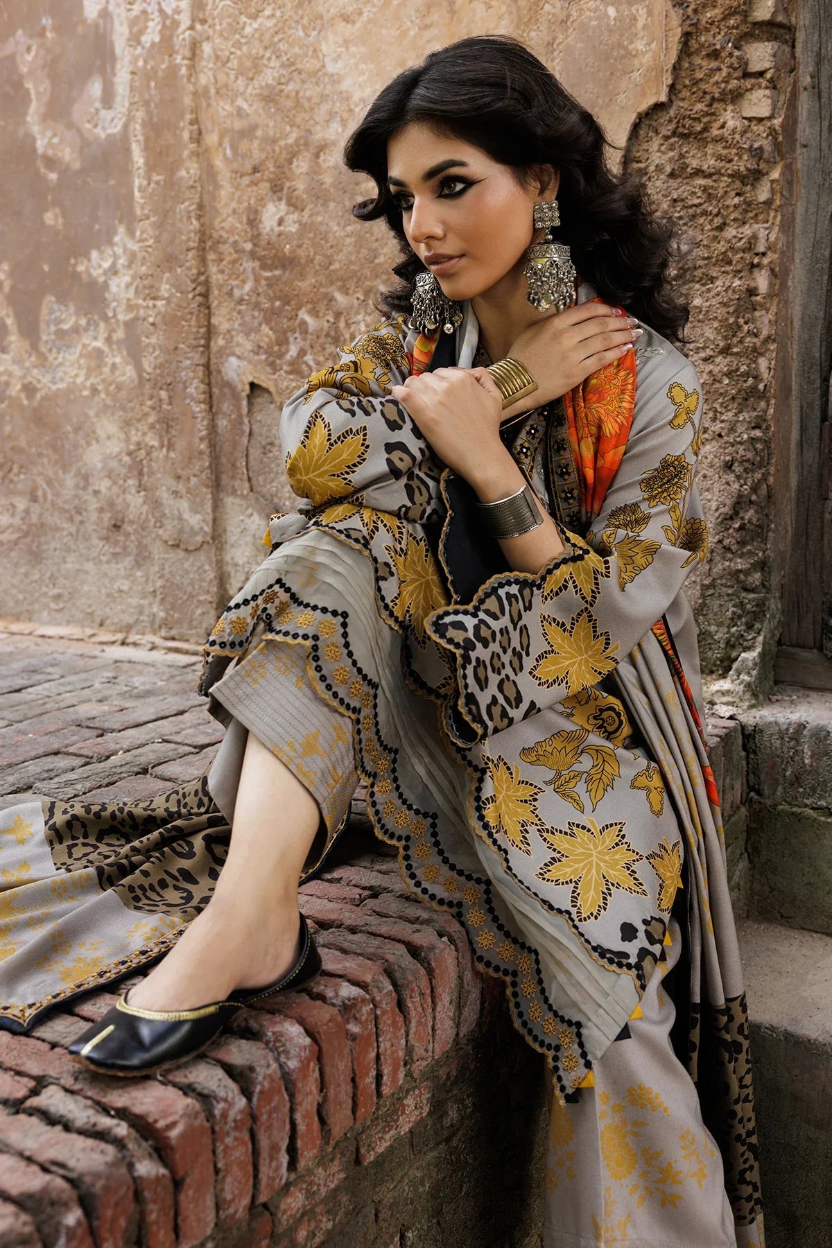 Charizma - Winter 3PC Karandi Digital Print Dress - KP33420