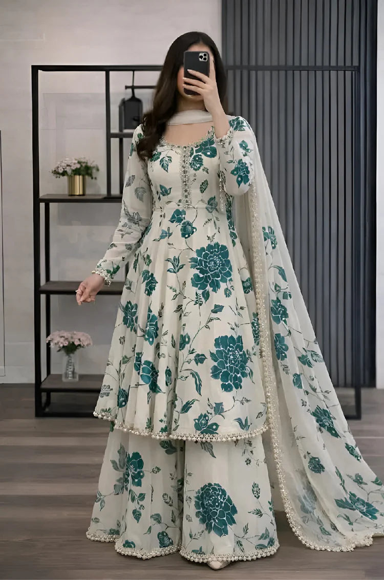 Zainabzara - 3 piece Lawn frock style Printed suit -KP1225