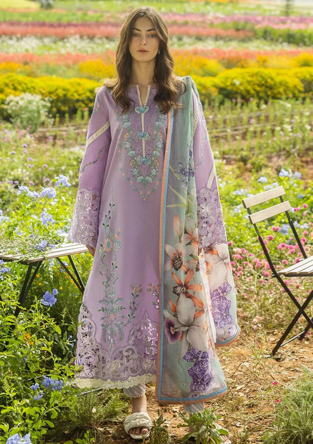 Mushq - 3PC Lawn Embroidered Suit - KP1078