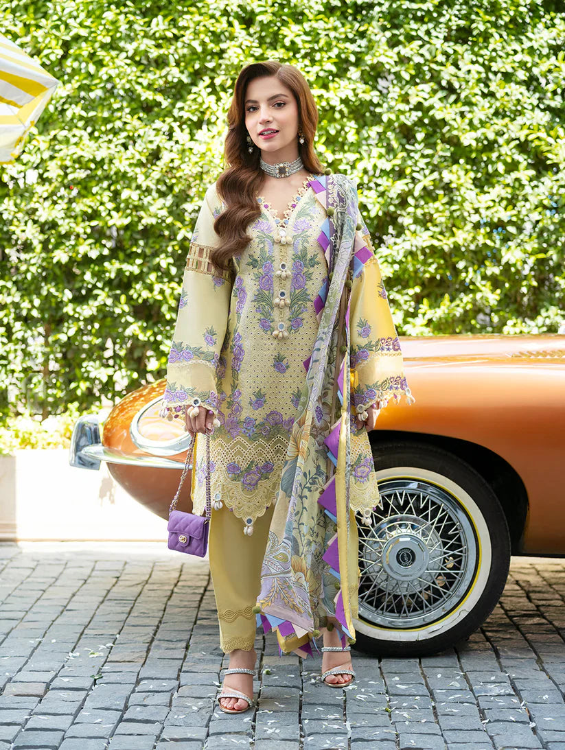 SUMMER 3PC Lawn ChickenKari Embroidered Suit-KP1160