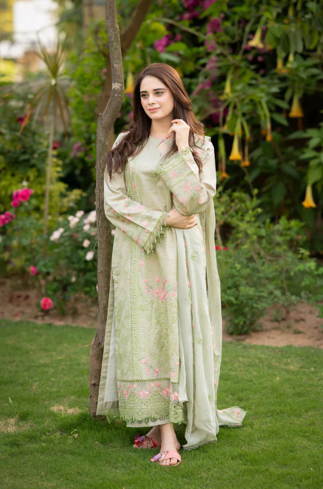KP1062 - Bareeze 3PC Lawn Embroidered Suit