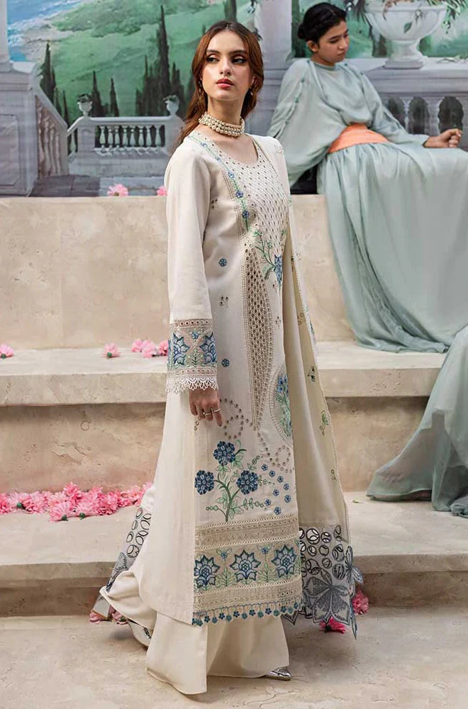QalamKar - 3PC Lawn ChickenKari Embroidered Suit-KP1074