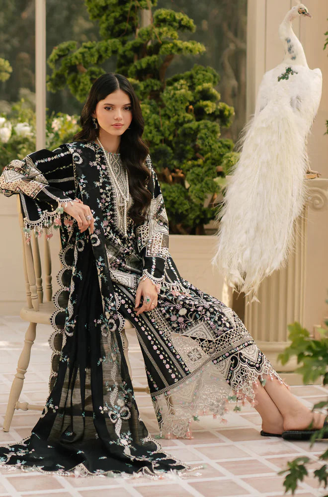 BIN ILYAS - Summer 3PC Lawn Chikankri Embroidered Suit - KP1128