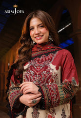 Asim Jofa - Summer 3PC Lawn Digital Print Dress - KP1105