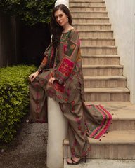 Charizma - Winter 3PC Karandi Digital Print Dress - KP3387