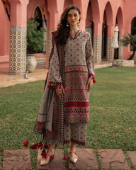 Charizma - Winter 3PC Karandi Digital Print Dress - KP3390