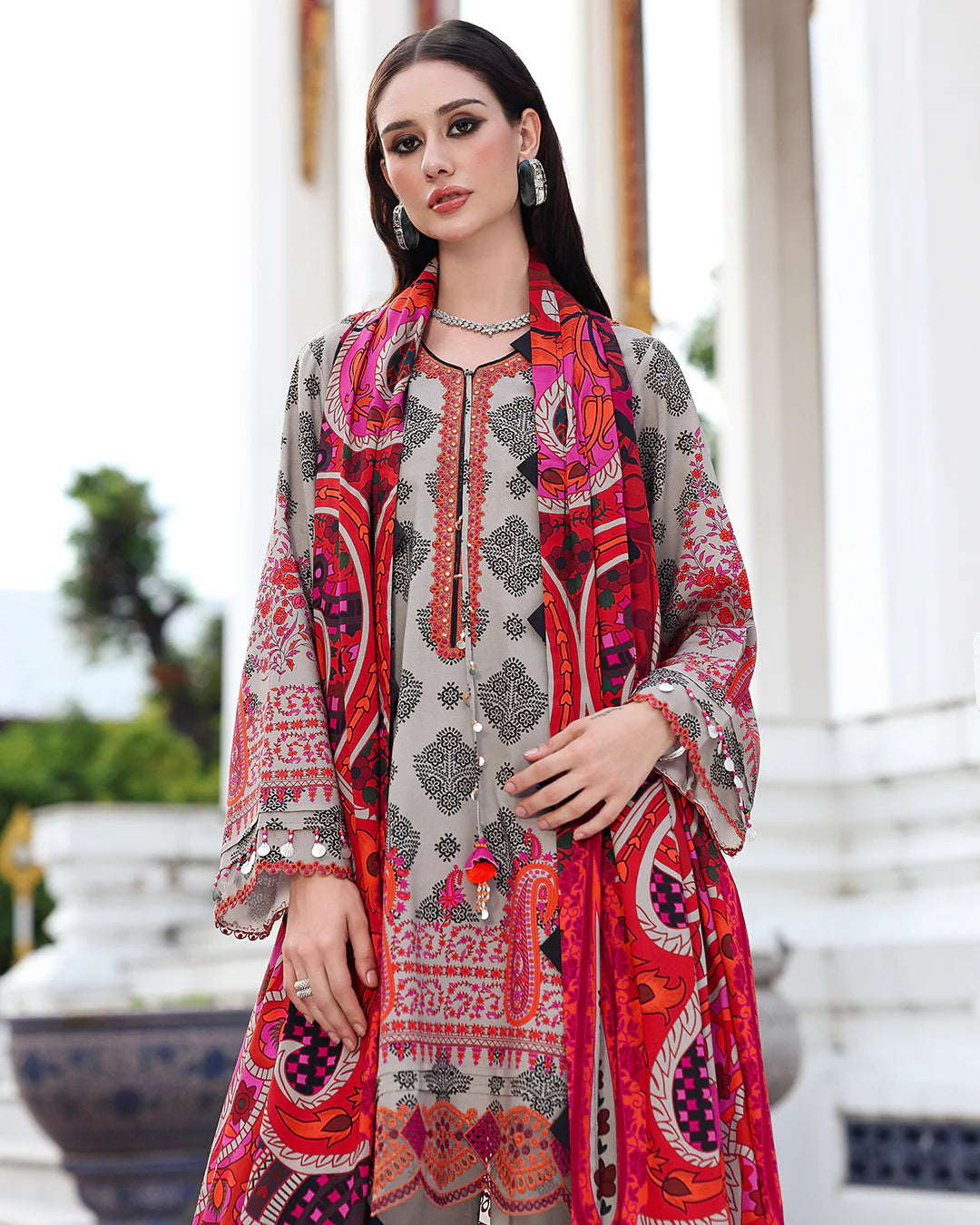 Charizma - Winter 3PC Karandi Digital Print Dress - KP33400