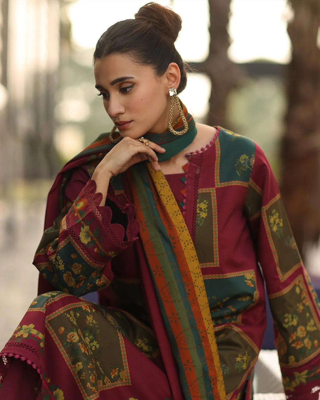 Charizma - Winter 3PC Karandi Digital Print Dress - KP33100