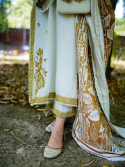 izel - Winter 3PC Dhanak Embroidered Suit - kp33105