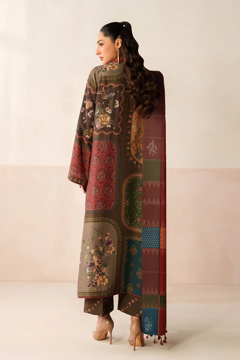 Baroque - Winter 3PC Karandi Digital Print Dress - KP33412