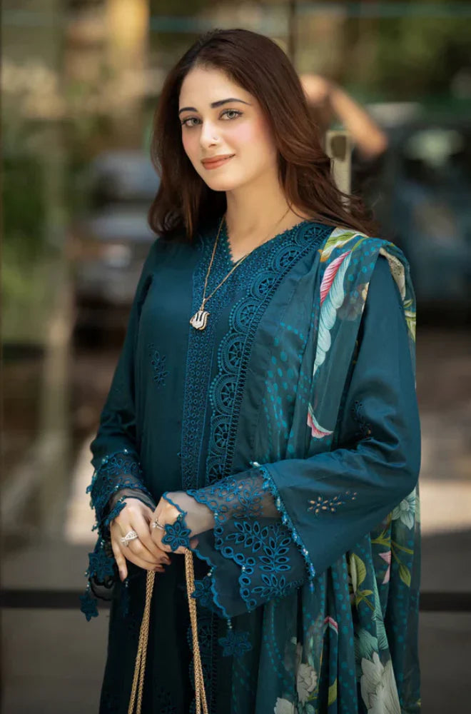 KP1070 - Bareeze 3PC Lawn Embroidered Suit