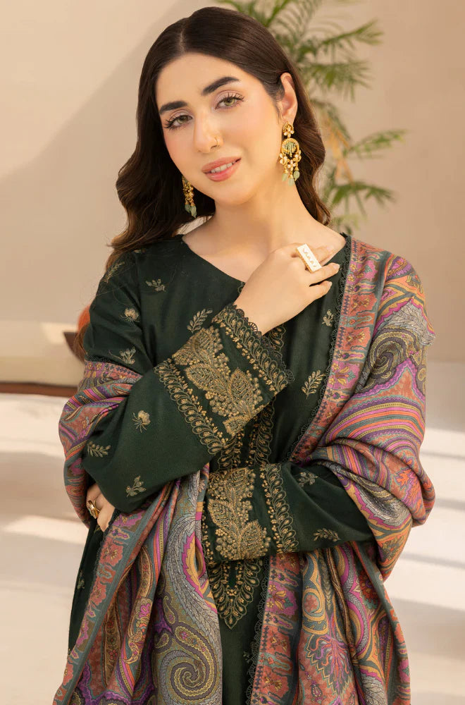 Mohagni - Winter 3PC Dhanak Embroidered Suit - kp3380
