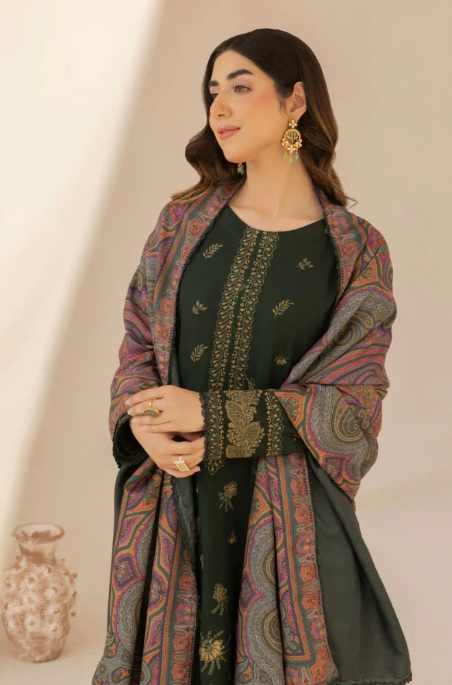 Mohagni - Winter 3PC Dhanak Embroidered Suit - kp3380