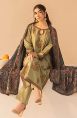 Mohagni - Winter 3PC Dhanak Embroidered Suit - kp3360