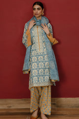 Summer 3PC Lawn Digital Print Dress - KP1193