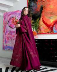 ZAIB - Winter 3PC Dhanak Embroidered Suit - kp1272