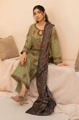Mohagni - Winter 3PC Dhanak Embroidered Suit - kp3360