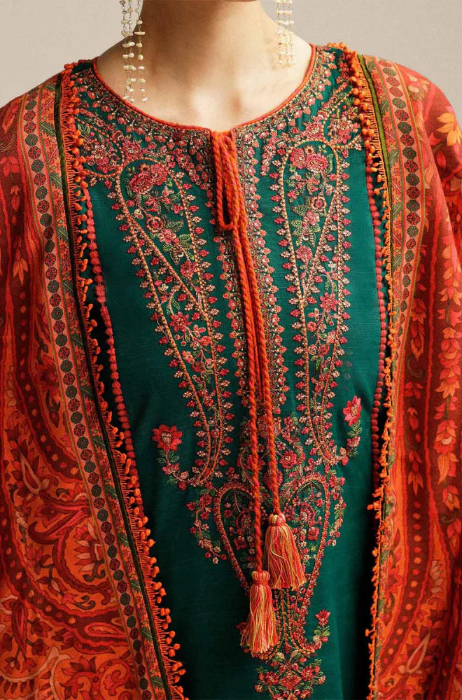 KP994 - Hussain Rehar 3 Piece Embroidered Lawn Suit