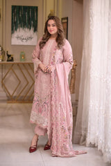 Summer 3PC Lawn Chikenkari Embroidered Shirt - KP1172