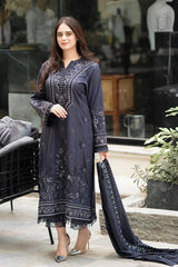 Libass - Winter 3PC Dhanak Embroidered Suit - kp3382