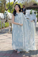 SUMMER 3PC Lawn ChickenKari Embroidered Suit-KP1200