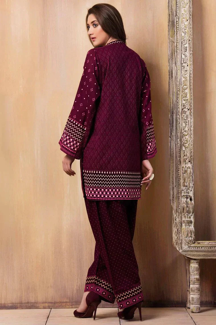 KP247-Laj wanti 2Pc Embroidered Lawn Suite With Fully Embroidered trouser & Patches