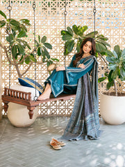 izel - Winter 3PC Dhanak Embroidered Suit - kp33104