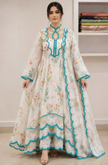 zainabzara- 3 piece Lawn frock style Printed suit -KP1242