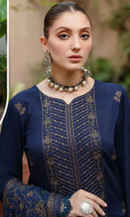 KP509-WINTER 3PC Embroidered Shirt With Heavy Embroidered Dhanak Shawl