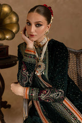 Ansub jahangir Embroidered Velvet 3piece suit - KP2019