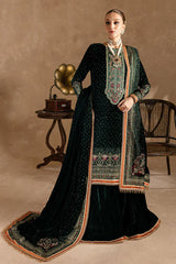 Ansub jahangir Embroidered Velvet 3piece suit - KP2019