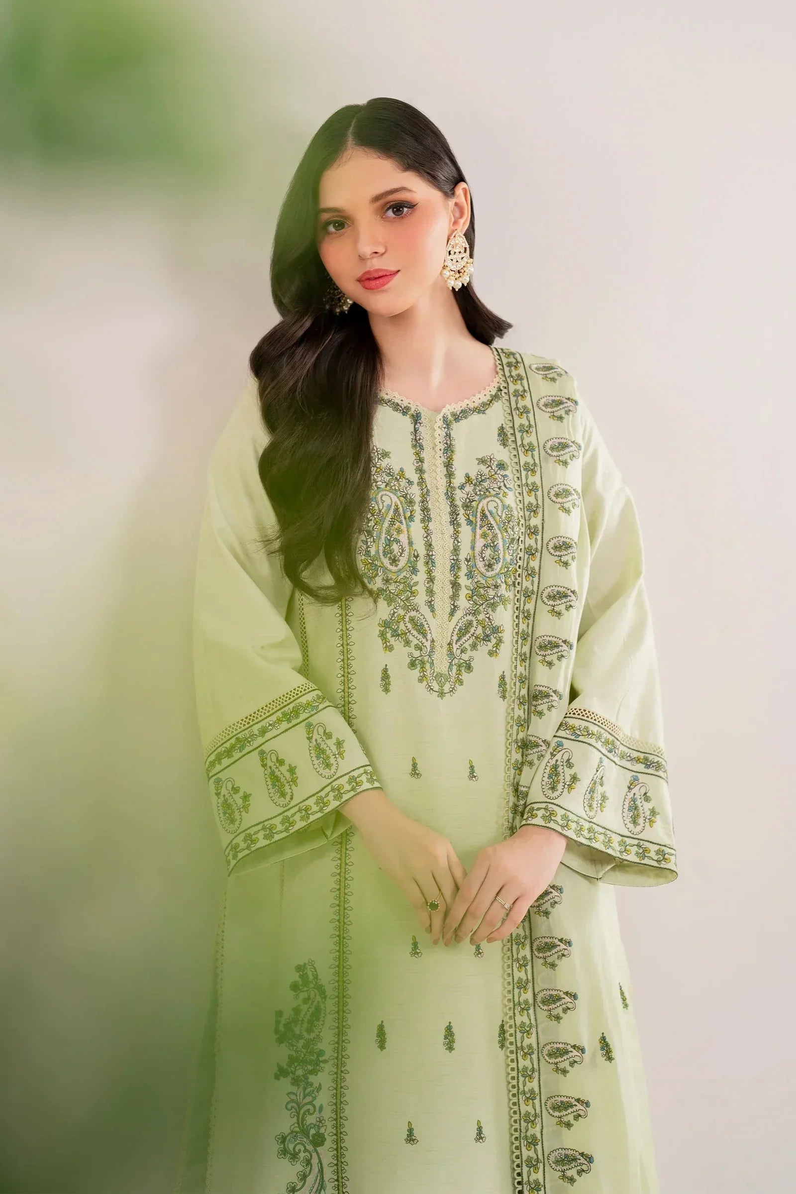 Florent - Winter 3PC Dhanak Embroidered Suit - kp3386