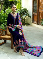 Charizma Embroidered Velvet 3piece suit - KP2016