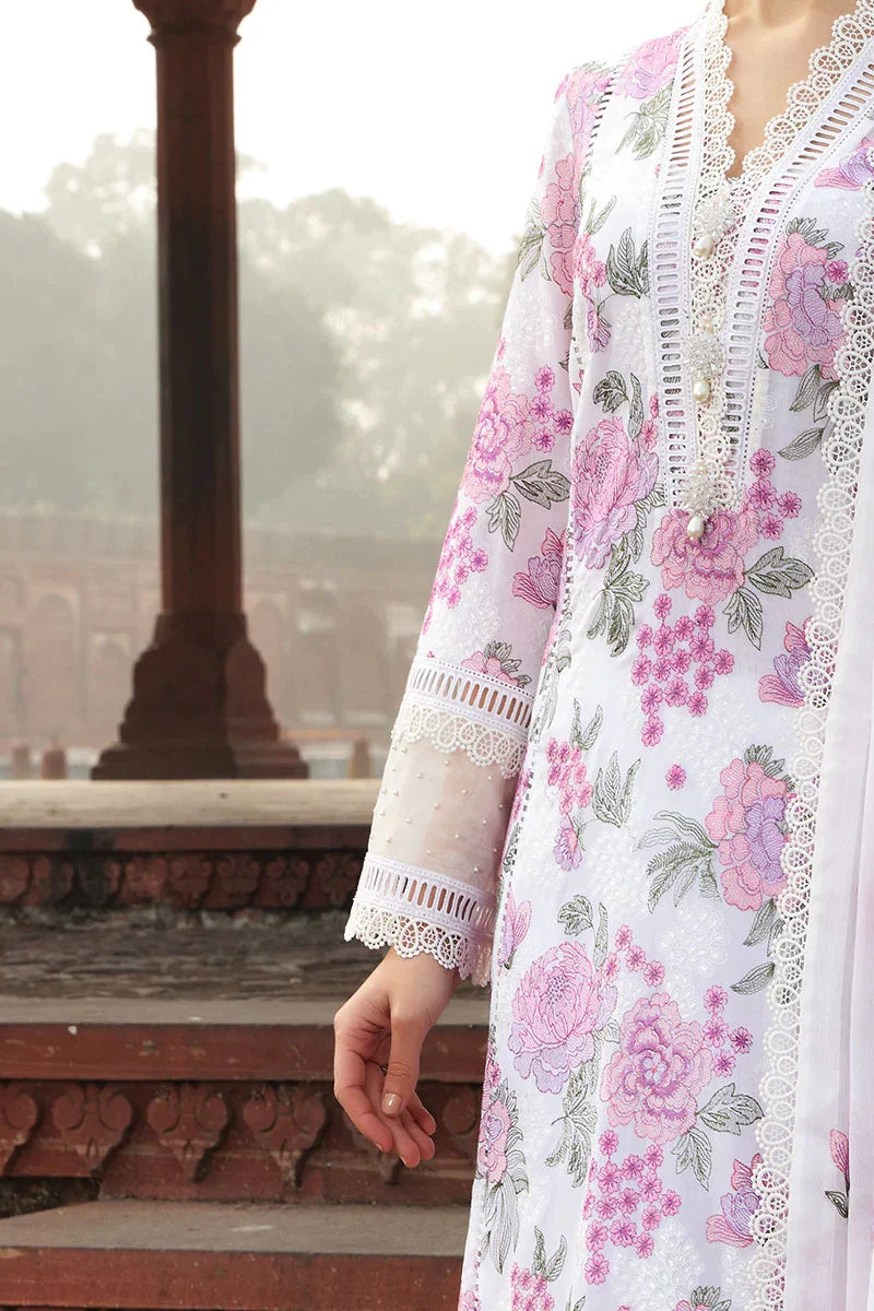KP245-Bareeze -Embroided 3pc lawn dress with embroidered chiffon dupatta