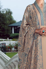 kp532-Embroidered Dhanak Suit with Heavy Embroidered Dhanak Shawll