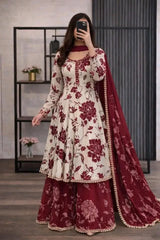 Zainabzara - 3 piece Lawn frock style Printed suit -KP1227